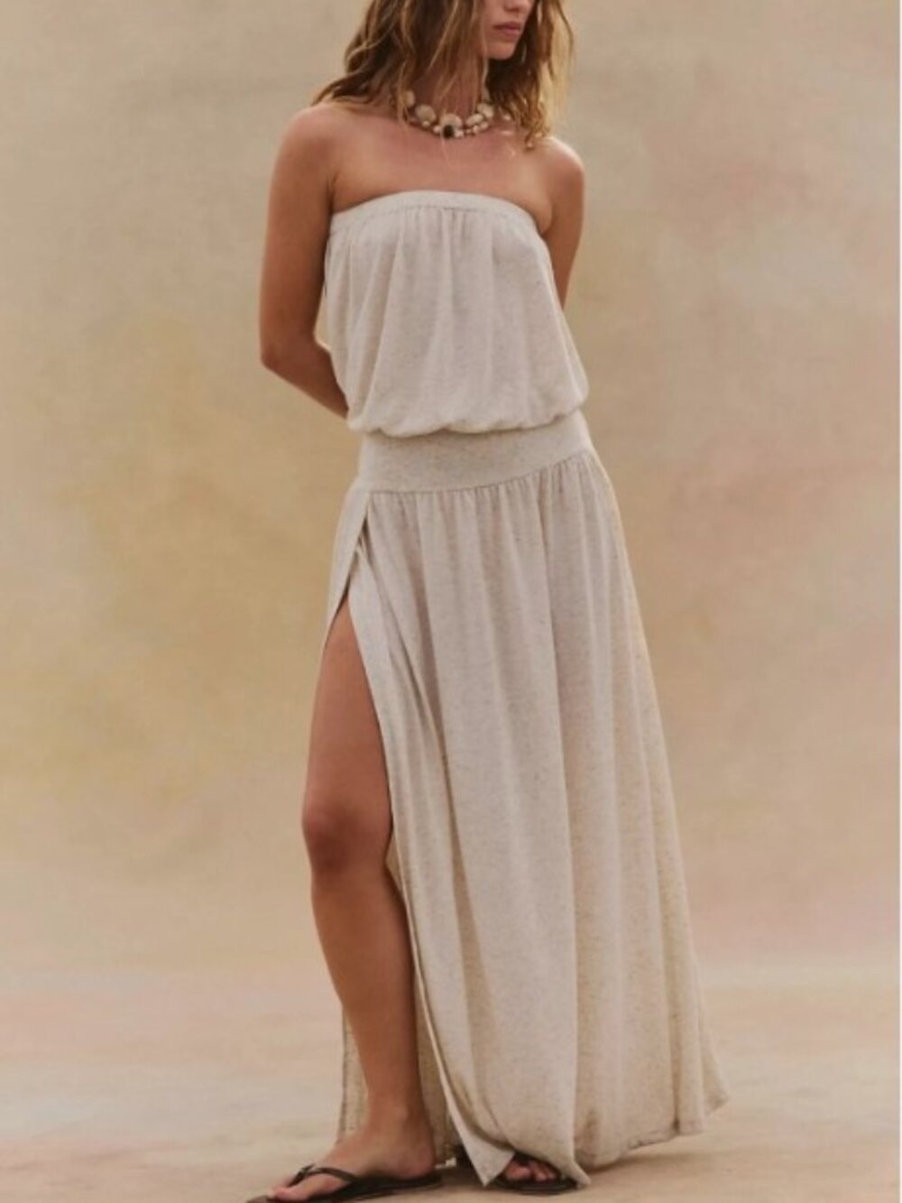 Free People Free-est Libby Tube Maxi Dress Smocked Trending Strapless S 290470
